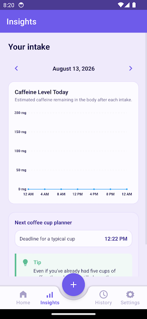 Caffeine: Track Caffeine Decay Screenshot 2