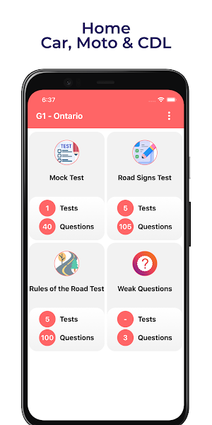G1 Ontario Practice Test Screenshot 0