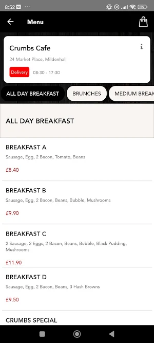 Crumbs Cafe Screenshot 0