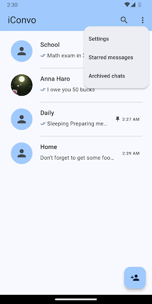 iConvo - Chat Style Notebook Screenshot 2