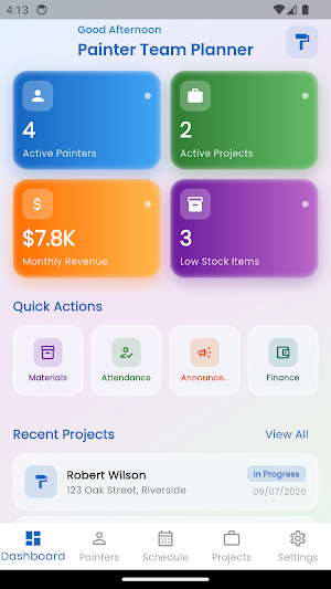 Painter Team Planner Screenshot 0