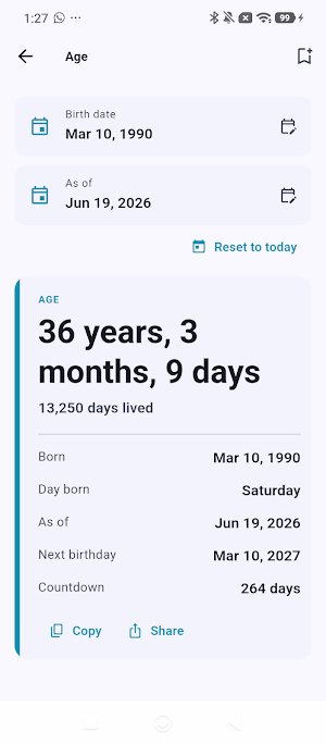 List Date – Date Calculator Screenshot 2
