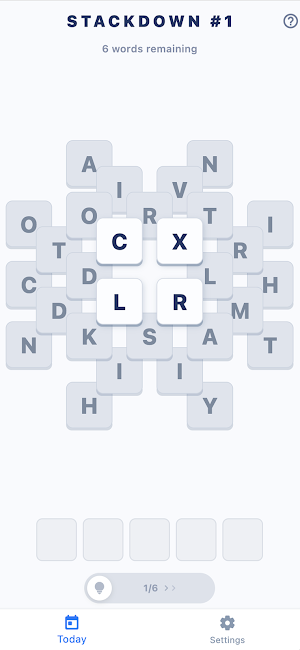Stackdown: Word Tile Puzzle Screenshot 0