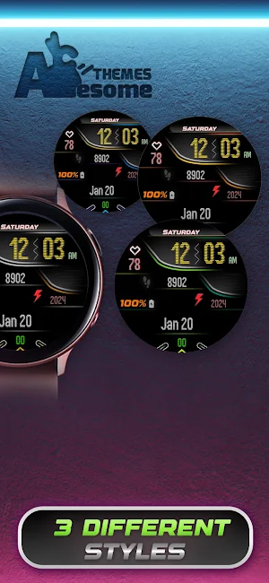 Gradient 010-Digital WatchFace Screenshot 2