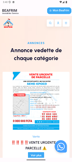 Beafrim Immobilier Service Screenshot 0