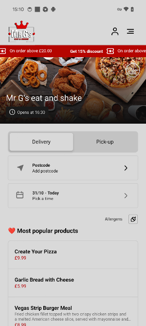 Mr G's Eat And Shake Screenshot 2