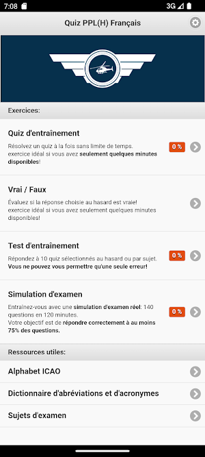 Quiz PPL(H) Français Screenshot 0