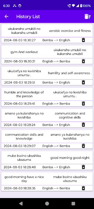 English To Bemba Translator Screenshot 2