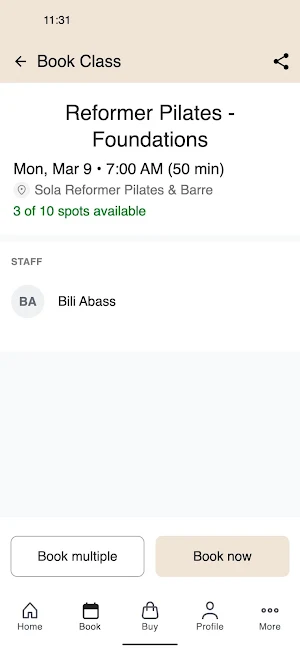 Sola Reformer Pilates & Barre Screenshot 2