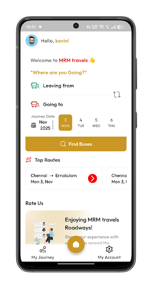 MRM Travels - Bus Tickets Screenshot 1