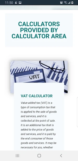 Calculator Area Screenshot 2