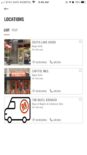 Rubinstein Bagels Screenshot 1