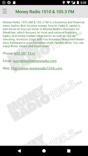 Money Radio 1510 & 105.3 Screenshot 0
