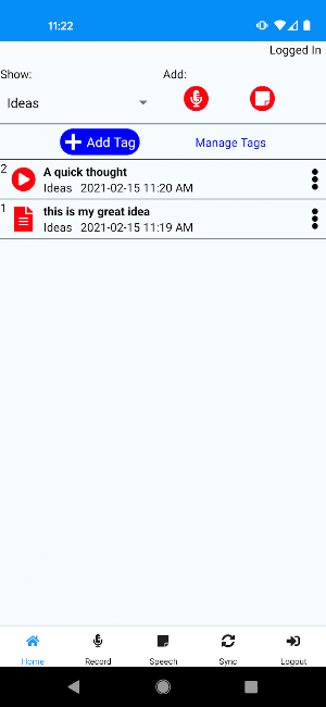 Audio Note Taker Screenshot 1