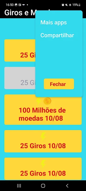 Giros e Moedas CM Screenshot 2