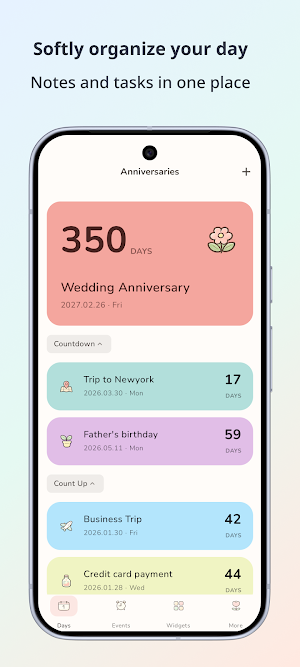 Dayry: Countdown & Anniversary Screenshot 0
