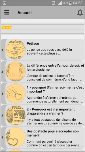 Retrouver l'amour de soi pour  Screenshot 0