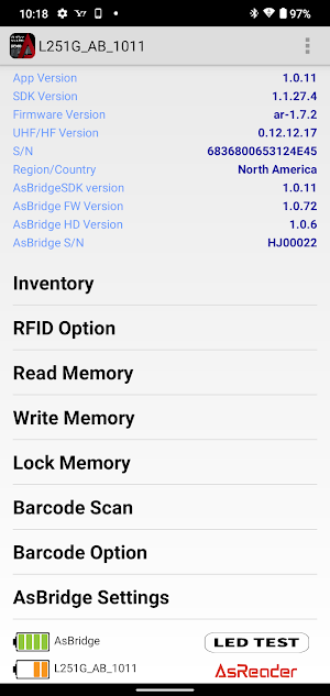 AsBridge-251G Demo App Screenshot 0