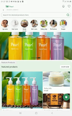 Pearl Natural Beauty Products Screenshot 1