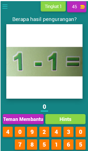 Tebak gambar pengurangan angka Screenshot 0