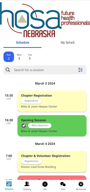 NECTE Events Screenshot 0