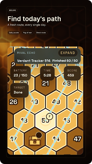 Beeline: Daily Hex Maze Screenshot 0