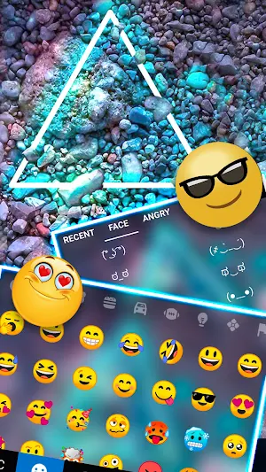 Neon Stone Pyramid Keyboard Ba Screenshot 2