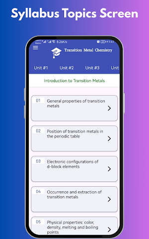 Transition Metal Chemistry Screenshot 2