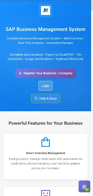 SAP Business Management System Screenshot 0
