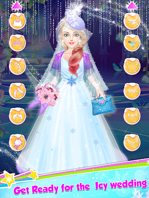 Ice Princess Wedding Dress Up Stylist Screenshot 1