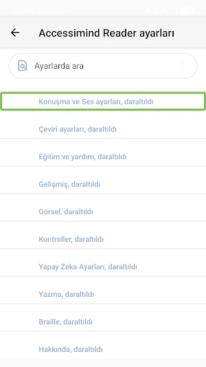 Accessimind Screen Reader Screenshot 2
