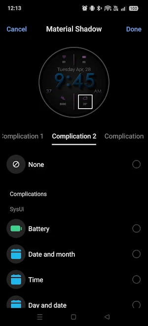 Material Shadow WatchFace 2026 Screenshot 2