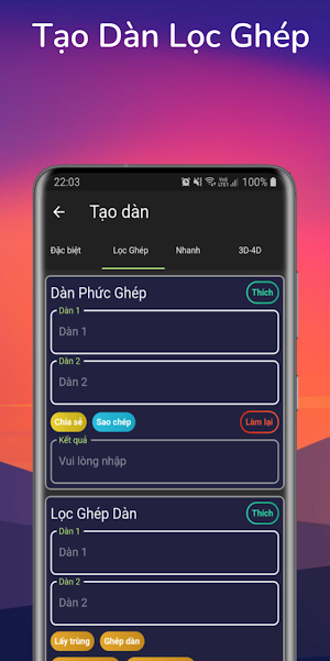 Tạo Dàn Xổ Số Siêu Tốc Ba Miền Screenshot 2