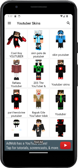 Skins Youtuber for Minecraft Screenshot 0
