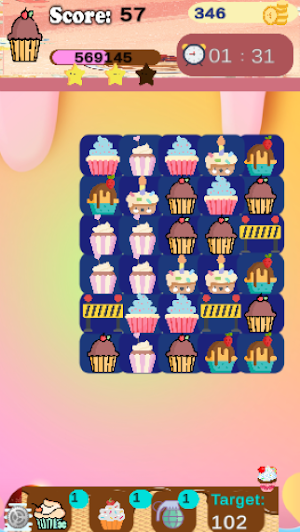 Cupcake Match 3- Match 3 Games Screenshot 1