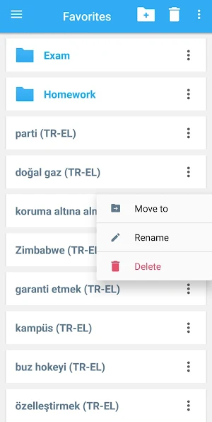 Greek-Turkish Dictionary Screenshot 3