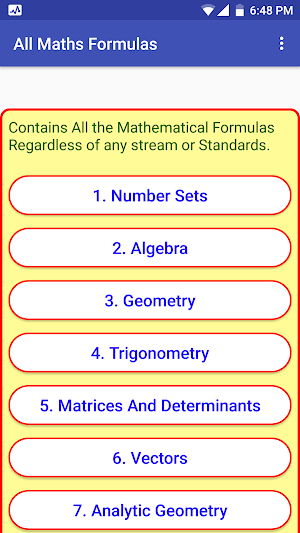 1500 Maths Formulas For All Board Exams 2019 Screenshot 0