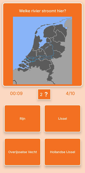 Nederland Geografie Kaartquiz Screenshot 3