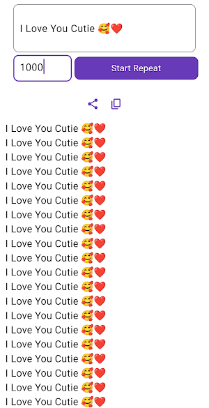Emoji Bomber - Text repeater Screenshot 1