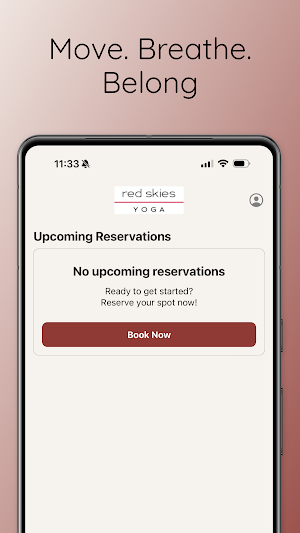 Red Skies Yoga App Screenshot 1
