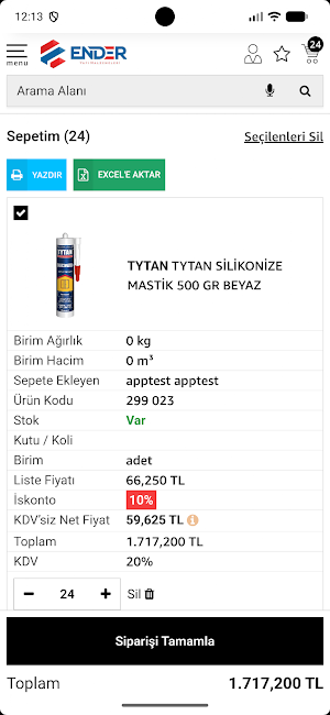 Ender Yapı B2B Screenshot 1