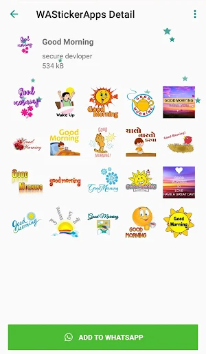 Good Morning Sticker for Whatsapp - WAStickerApps Screenshot 2