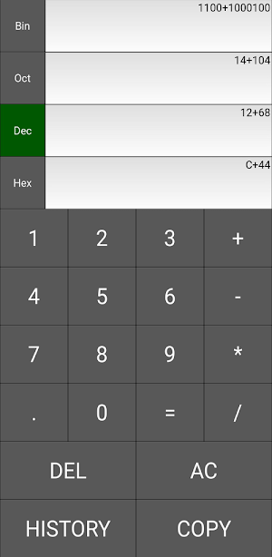Base Converter and Calculator Screenshot 3