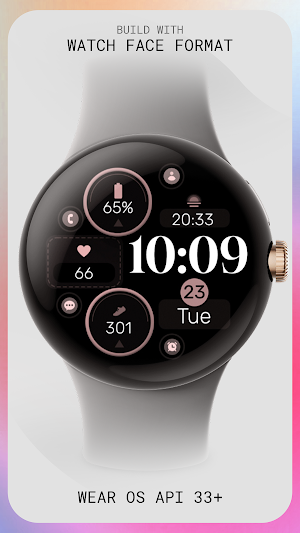 Minimal Rose Gold 5 Watch Face Screenshot 3