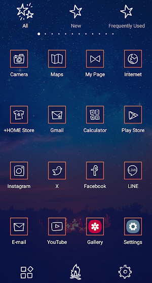 Campfire Night Theme +HOME Screenshot 2