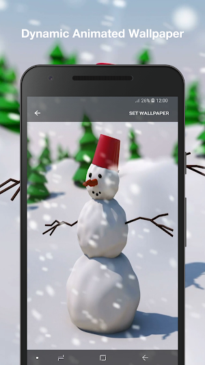 3d Snowman Live Wallpaper Pro Screenshot 1