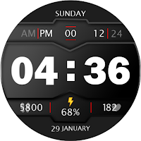 Digital Watch Face Key 017