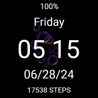 Bubbles Colorful Fun Watchface