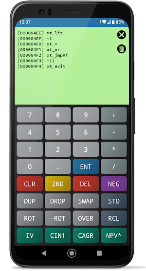 Forth Calculator Screenshot 2