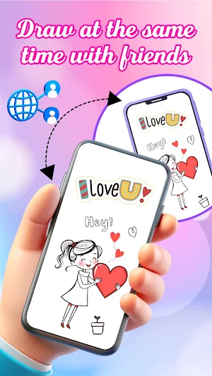 Drawing Together - Couple Draw Screenshot 1